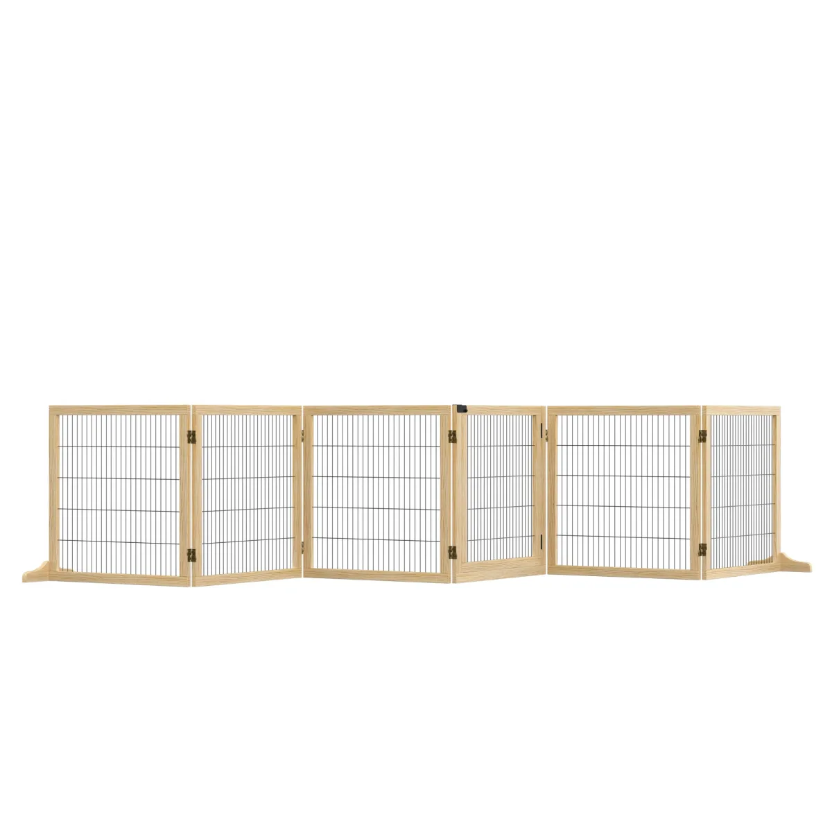 Barrière pliante pour chien en bois de pin