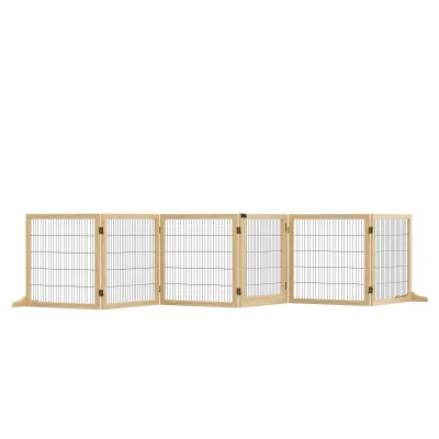 Barrière pliante pour chien en bois de pin