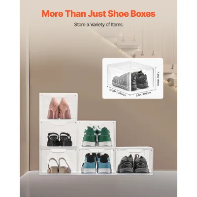 Boîtes à chaussures empilables transparentes – image 3