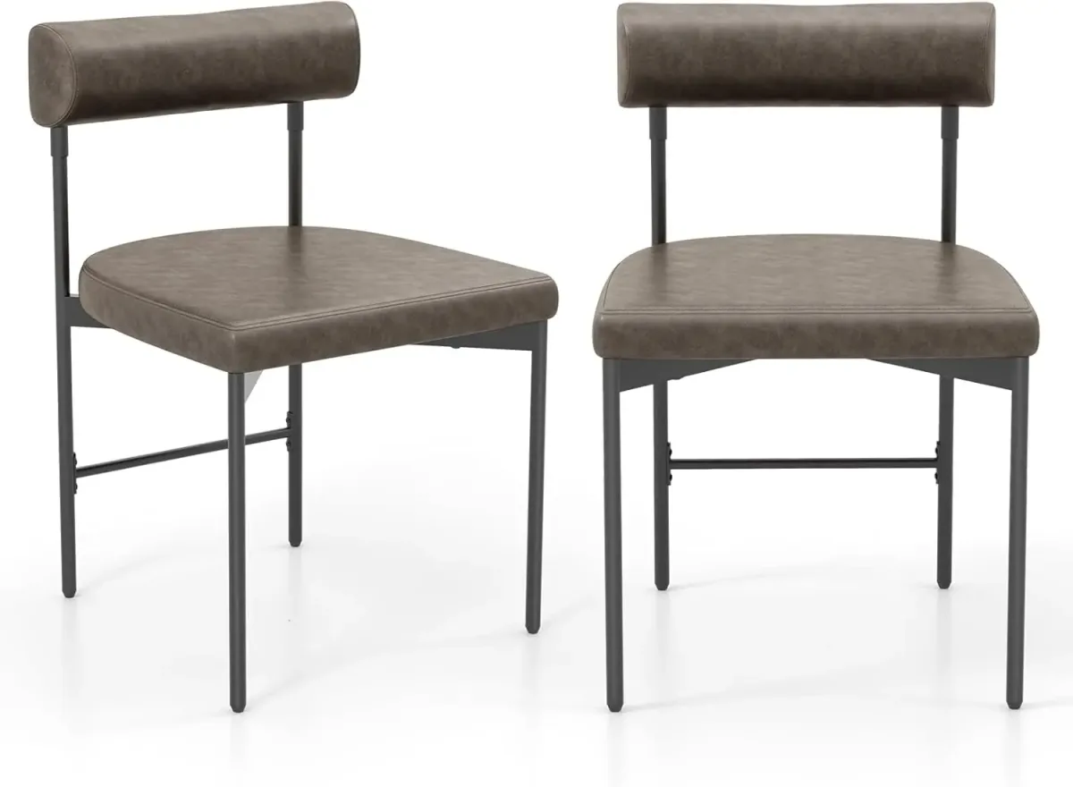 Chaises de salle à manger grises, lot de 2