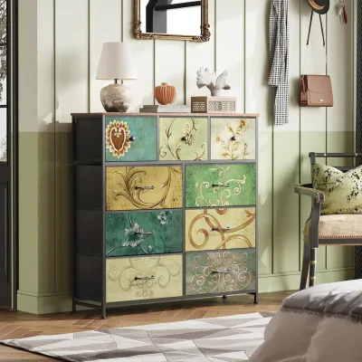 Commode à tiroirs en tissu, structure métal – image 3