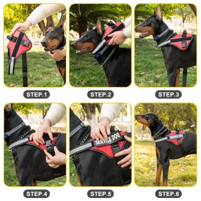 Harnais de poitrine pour chien en polyester – image 3