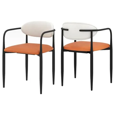 Lot de 2 chaises de salle à manger en simili cuir