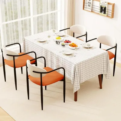 Lot de 2 chaises de salle à manger en simili cuir – image 3
