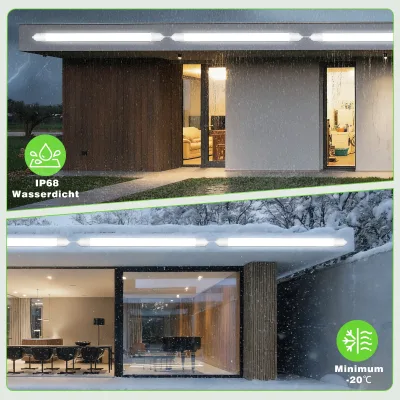 Lot de 2 tubes LED de plafond blanc neutre 60 cm – image 3
