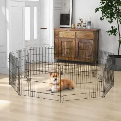 Parc pour chiots modulable avec porte, extérieur