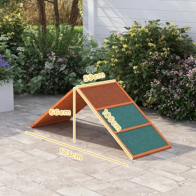 Rampe d'agility pliable pour chien, bois de sapin – image 2