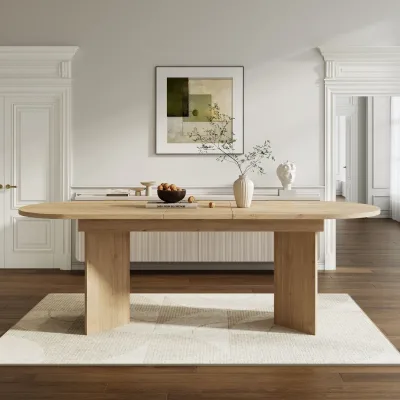 Table à manger extensible chêne, 160/200 × 90 cm – image 2