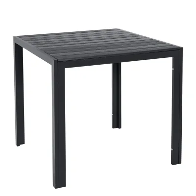 Table et 2 chaises pliantes de jardin en aluminium – image 3