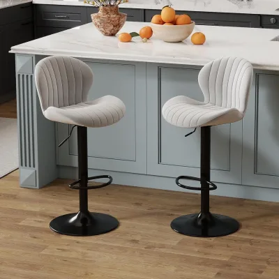 Tabourets de bar pivotants réglables, lot de 2
