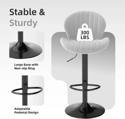 Tabourets de bar pivotants réglables, lot de 2 – image 3