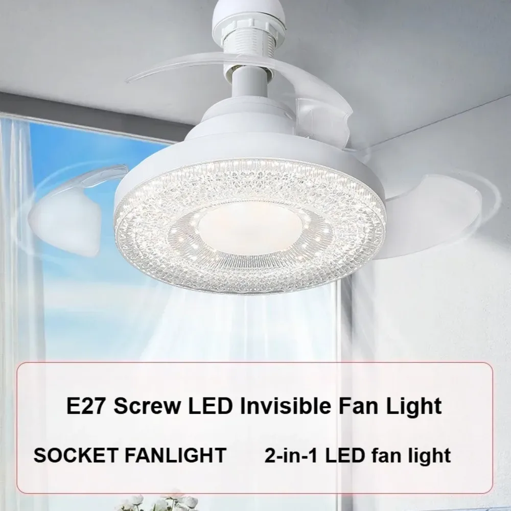 Ventilateur de plafond avec lumière LED, fer